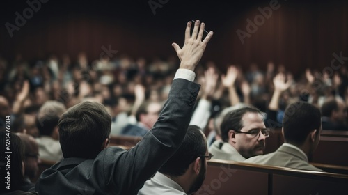People Objecting in a Congress Photography