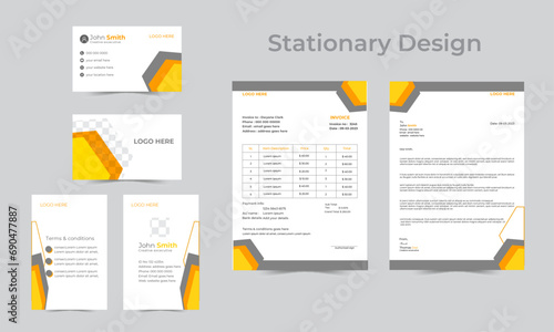 Corporate business  stationary design template. stationary set design.