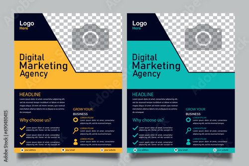professional flyer, headline, magazine, ad leaflet design.