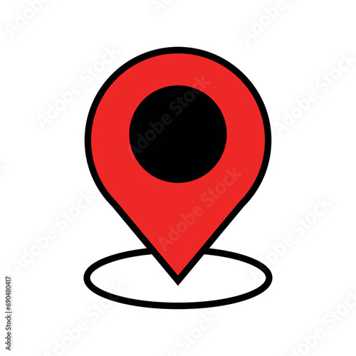minimal Set of map pin location icons vector icon of simple forms of point of location Location pin icon. Map pin place marker. map pin icon flat vector illustration design.