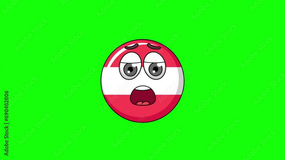 flag of austria cartoon with relief, exhaustion, or a sigh of disappointment face flag of austria cartoon with relief, exhaustion, or a sigh of disappointment face