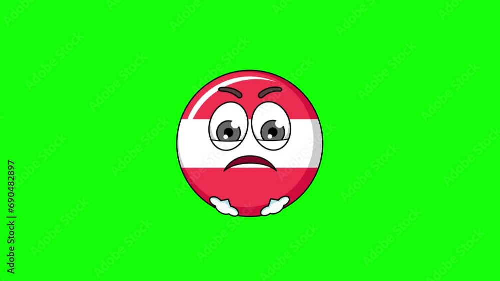 flag of austria character with expressions of irritation, anger, and contempt, face with Steam From Nose flag of austria character with expressions of irritation, anger, and contempt, face with Steam From Nose