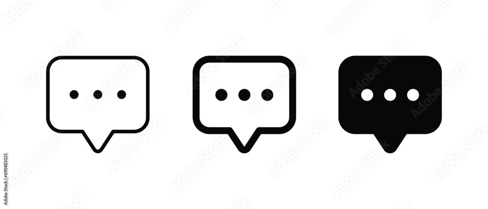 Chat icon, bubble speech icon for web, ui, and mobile apps Chat icon, bubble speech icon for web, ui, and mobile apps