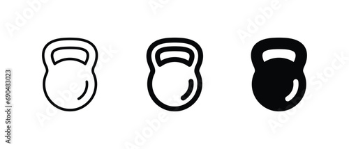 Dumbbell icon vector illustration. outline icon for web, ui, and mobile apps