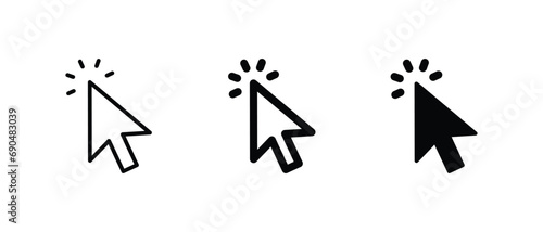 Cursor icon, Cursor click icon vector for web, ui, and mobile apps