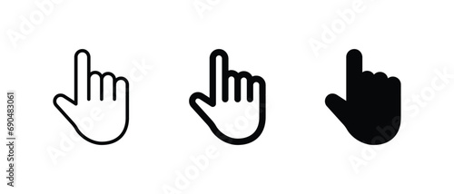 Hand cursor icon vector. Hand click icon for web, ui, and mobile apps