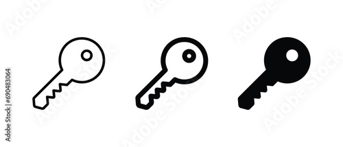 Key icon vector illustration. outline icon for web, ui, and mobile apps