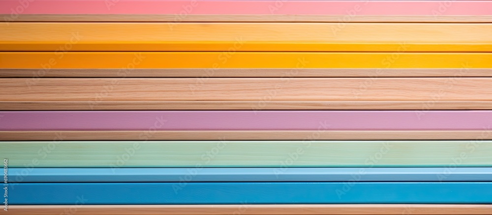 Modern wooden steps in closeup, brightly decorated. Modern wooden steps in closeup, brightly decorated.