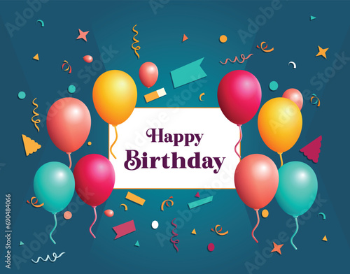 Happy birthday post design vector