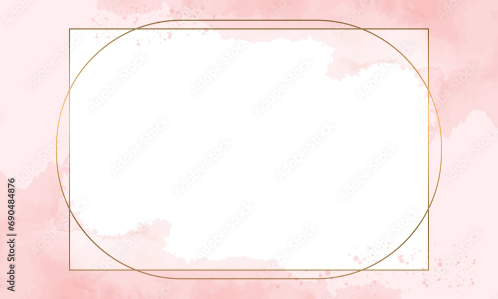 Vector abstract watercolor frame background