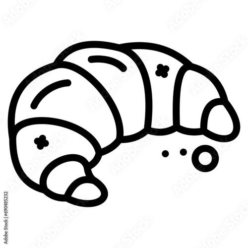 Croissant Icon Element For Design