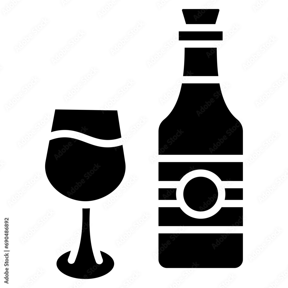 Wine Glass Icon Element For Design Wine Glass Icon Element For Design
