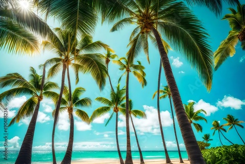 coconut trees on the beach