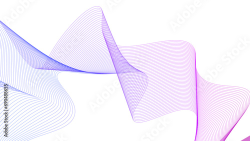 Abstract wave element for design. Digital frequency track equalizer. Stylized line art background. Vector illustration. Wave with lines created using blend tool. Curved wavy line,