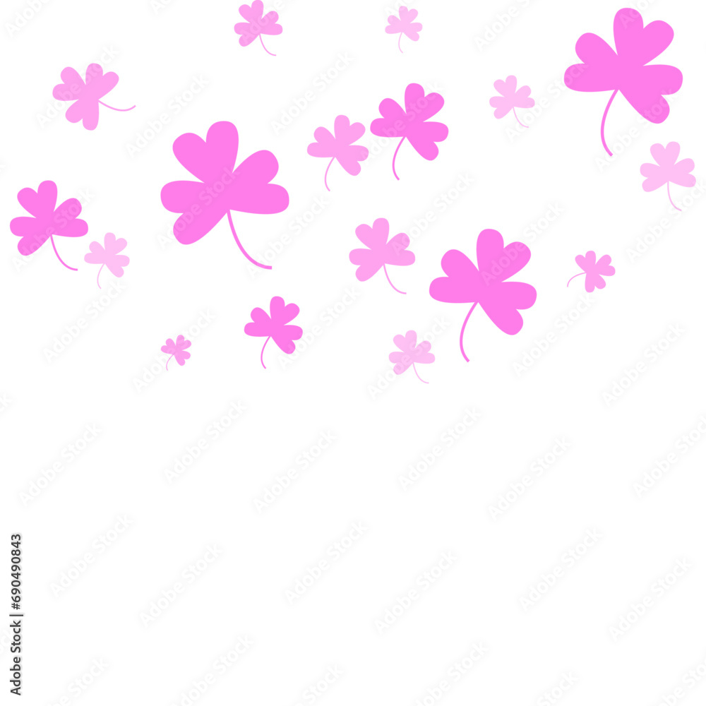 Vector clover seamless background illustration isolated on a white