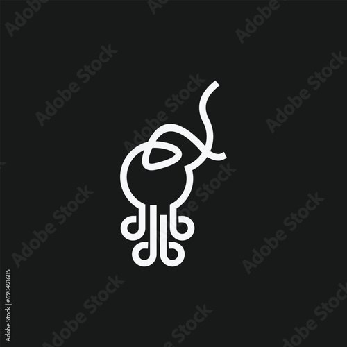 Elephant spraying water icon