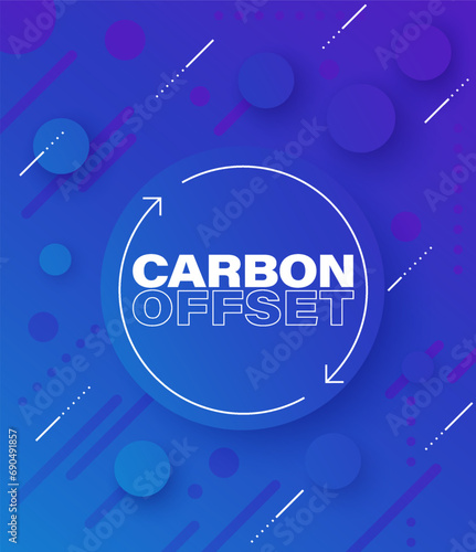 Carbon offset vector banner design