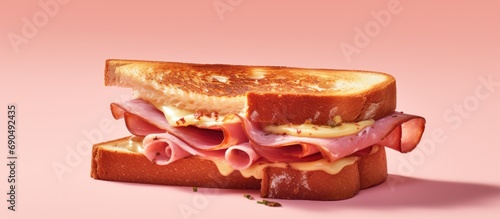Grilled ham and cheese toast