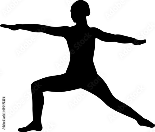 The Yoga Body Silhouette for sport concept.