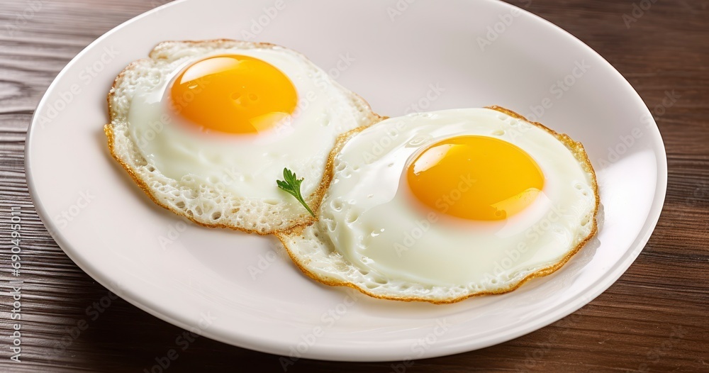 Savoring the Simple Delight of Fried Eggs for a Nutritious and Healthy Breakfast. Generative AI Savoring the Simple Delight of Fried Eggs for a Nutritious and Healthy Breakfast. Generative AI