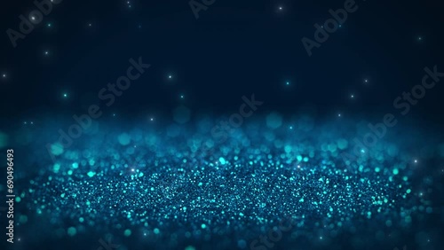 Abstract particle background concept decoration presentation green glittering sparkles luxury advertising bright. photo