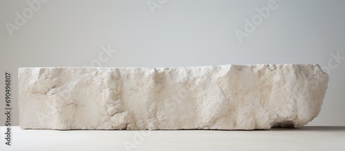 Limestone on a blank background. photo