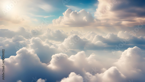 Fototapeta Naklejka Na Ścianę i Meble -  blue sky with clouds in the heaven.