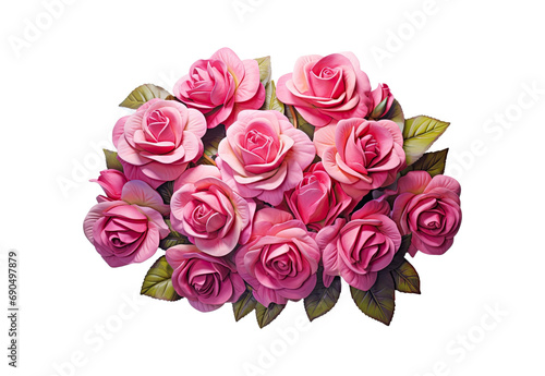 Bright_colors_closeup_Pink_rose_flowers_in_a_floral_