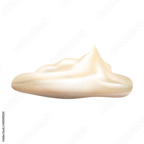 Vector fresh mayonnaise isolated on white background