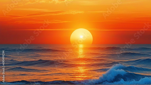 sunset over the ocean © ISMAIL