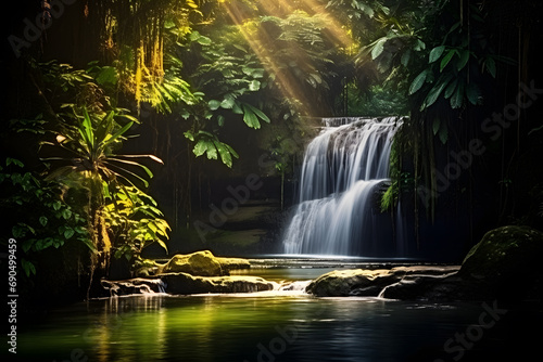 Stunning Waterfall Hidden in the Jungle © katobonsai