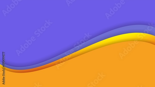 abstract colorful background with waves, Vector background template with curved motif in purple orange color can be used as a design for MMT banners, banners and business cards photo