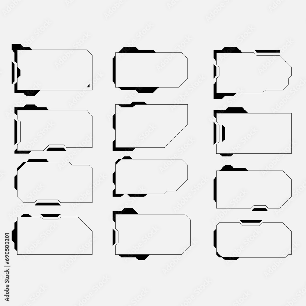 Obraz premium abstract hud ui gui future futuristic screen system virtual design.