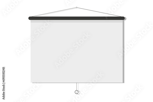 Wallpaper Mural Hanging presentation screen. Empty board or billboard. Screen projector for cinema, movie, games and meetings. slide screen sign. Education empty canvas wall frame for meeting on school or work Torontodigital.ca