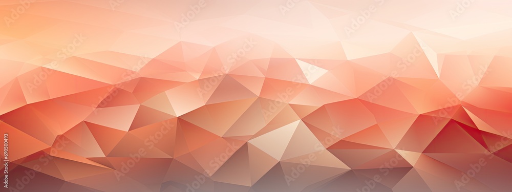  A geometric abstract in Peach Fuzz 2024 colors creates a dynamic visual with its sharp angles and intriguing depth. - obrazy, fototapety, plakaty 