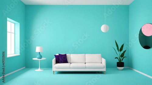 Creative Space Design with High Saturation Contrast Colors