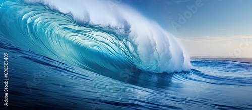 Gorgeous blue wave seen inside the tube.