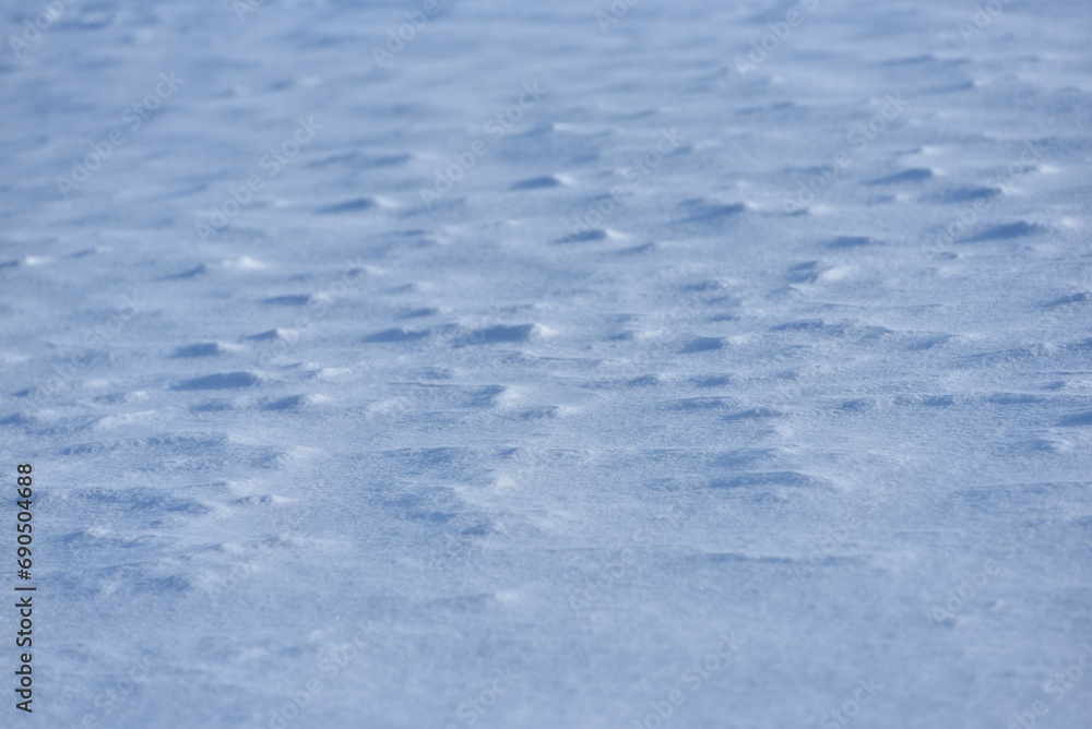 Flat field in winter, Kushiro, Hokkaido