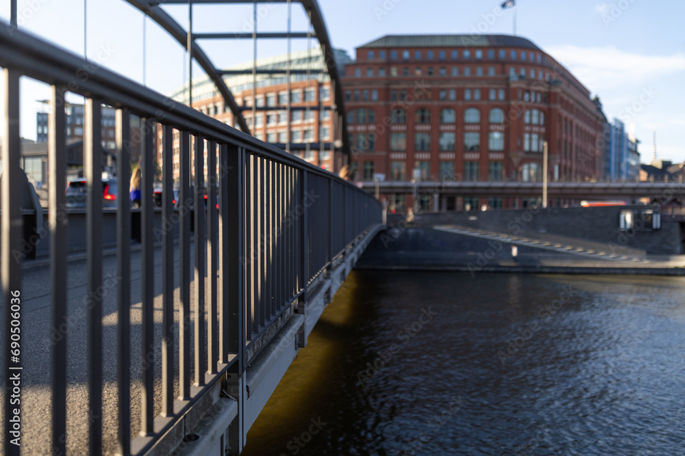 Fototapeta premium Brücke am Hamburger Hafen