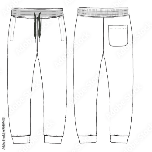 mens joggers artwork print vector