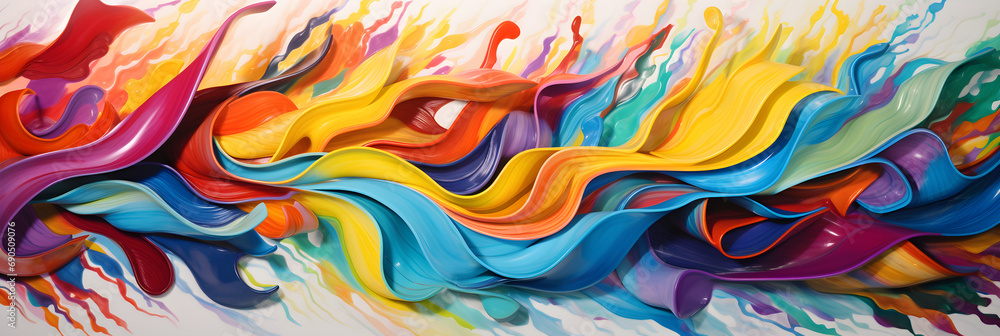 abstract twisting colourful paint background