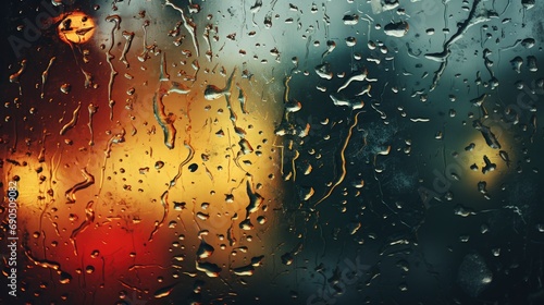 Photo Rain Drops On Window Glass, Flat Design Style, Pop Art , Wallpaper Pictures, Background Hd