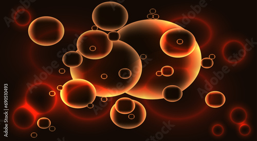 Trendy 2024 color Background with Geometric circle. 3d Peach fuzz water drops. Vector illustration can used web and social media banner, poster, wallpaper print.