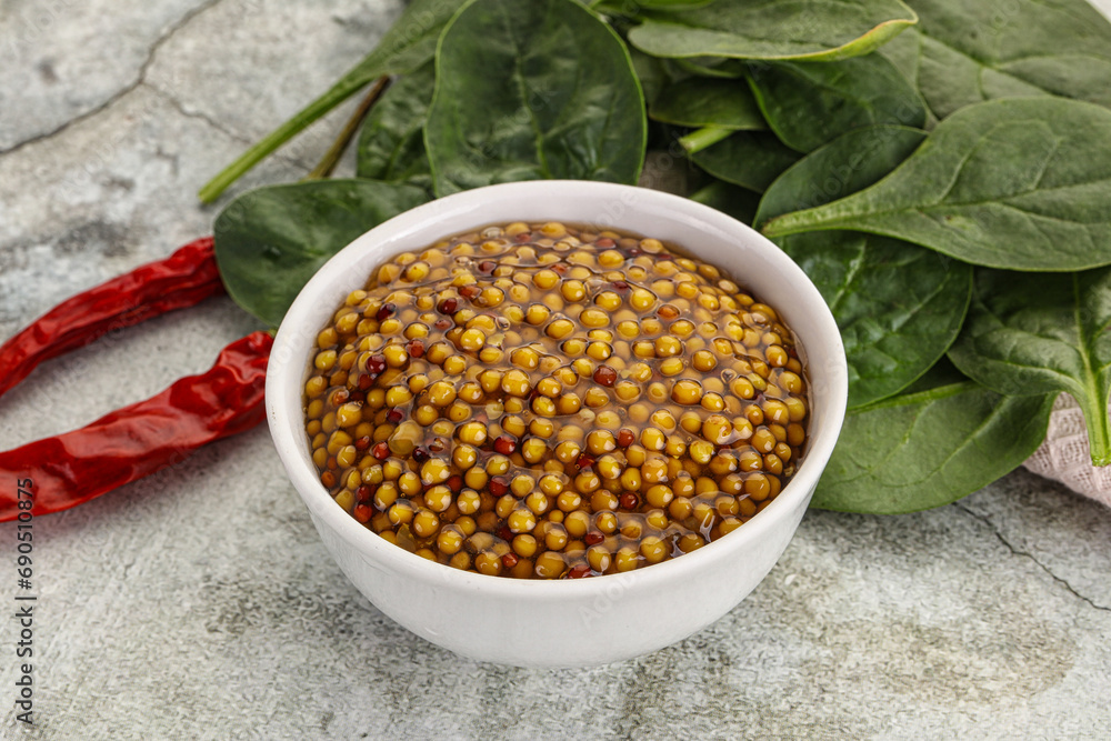Spicy grain mustard sauce dip Spicy grain mustard sauce dip
