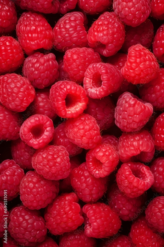 Vibrant close-up of fresh raspberries with natural shadows. Summer berry harvest. High-resolution texture. Perfect for banner, culinary backgrounds, or design Vibrant close-up of fresh raspberries with natural shadows. Summer berry harvest. High-resolution texture. Perfect for banner, culinary backgrounds, or design