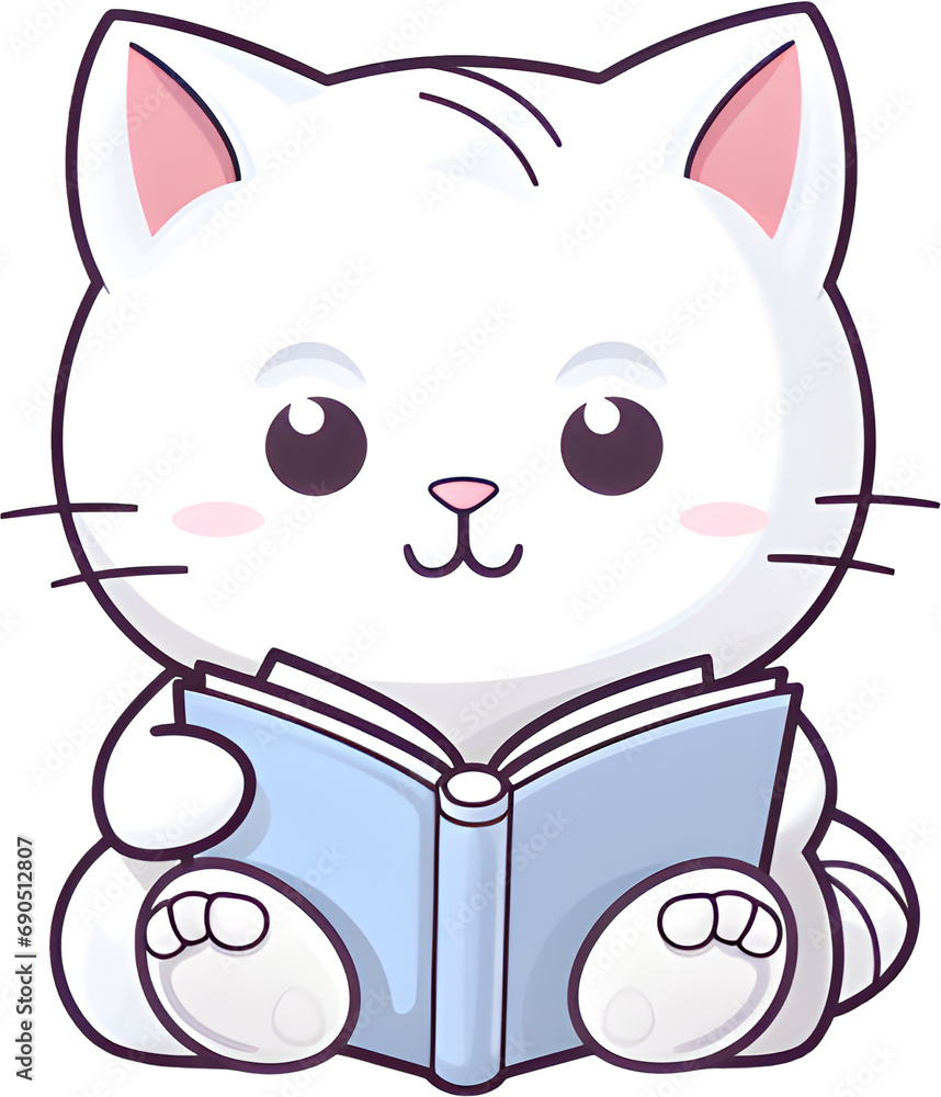 Reading cat, book, reading, studying, cat, animal Reading cat, book, reading, studying, cat, animal