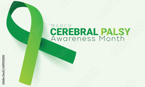 National Cerebral Palsy awareness month. background, banner, card, poster, template. Vector illustration.