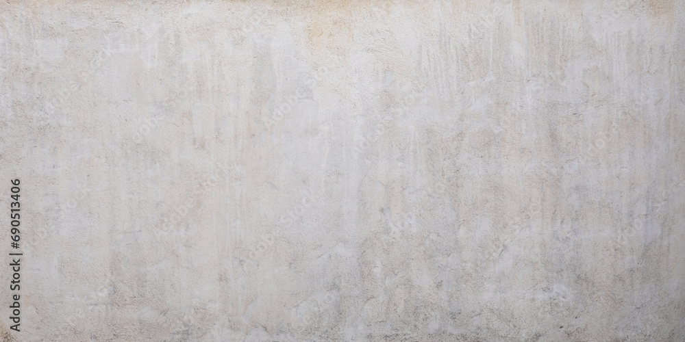 Abstract old stained and dusty Panorama concrete white marble old grey wall cement light background facade - obrazy, fototapety, plakaty 