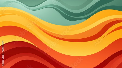 Abstract Design Background Waves Natural Green, Flat Design Style, Pop Art , Wallpaper Pictures, Background Hd