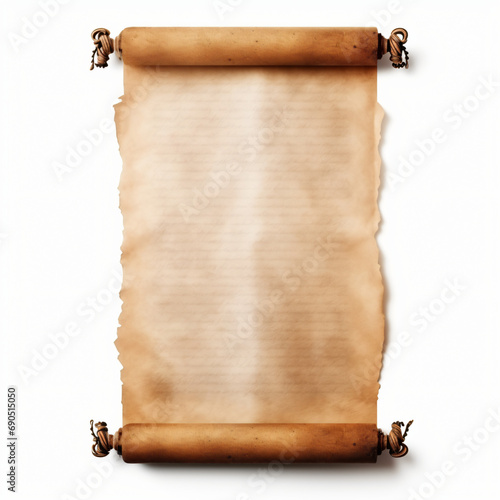 Blank Scroll Isolated on White background